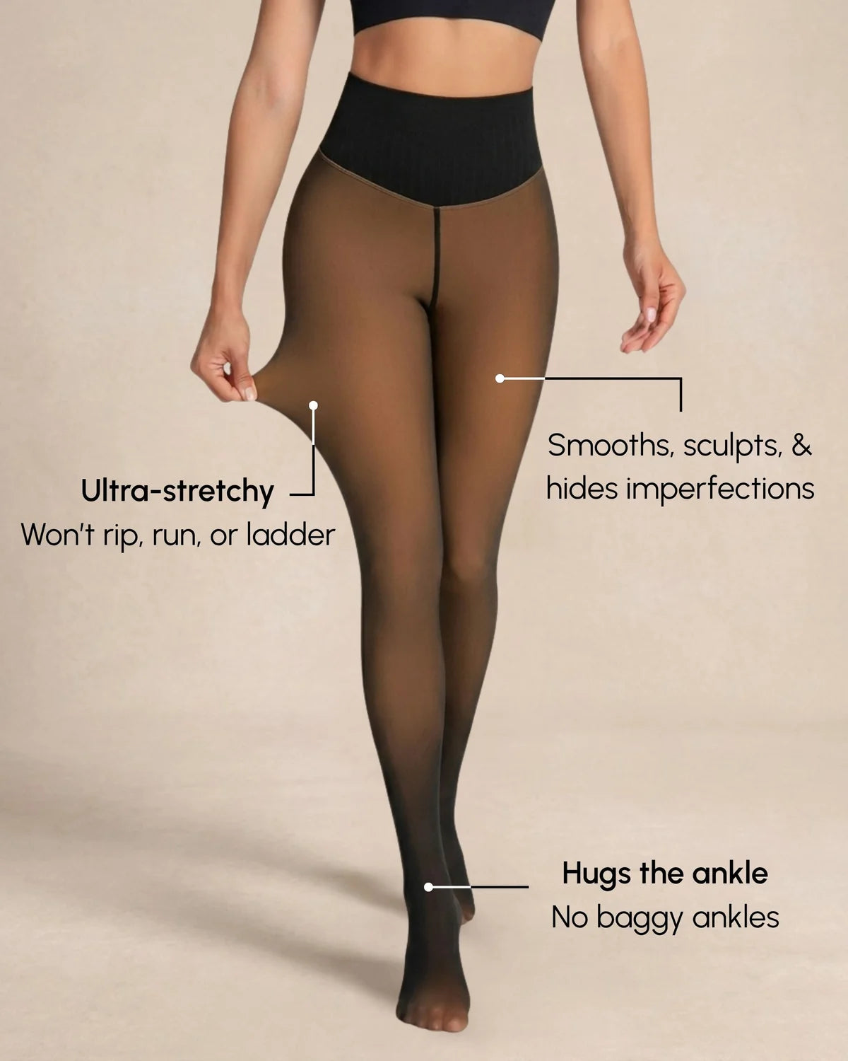 Cheeky Sculpt Fleece-Lined Tights