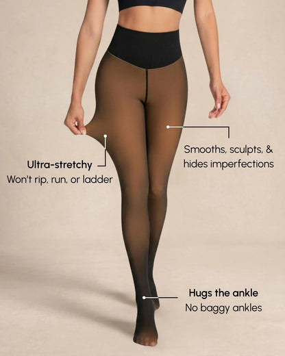 Cheeky Sculpt Fleece-Lined Tights