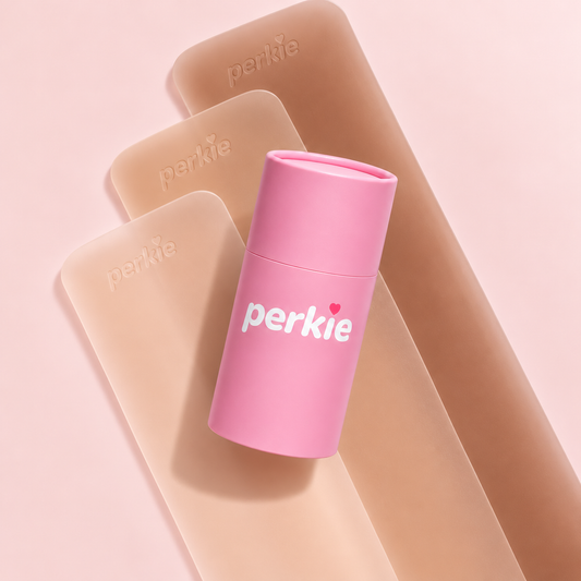 Perkie Invisible Lift – Reusable Silicone Boob Tape (6-Piece Set)